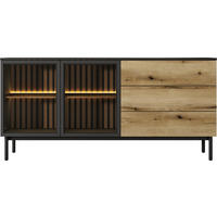 SIDEBOARD Holmric in Evoke Eiche 180/85/39 cm - Eichefarben/Schwarz, Holz/Holzwerkstoff (179.9/84.8/39.4cm) - WFL GROUP