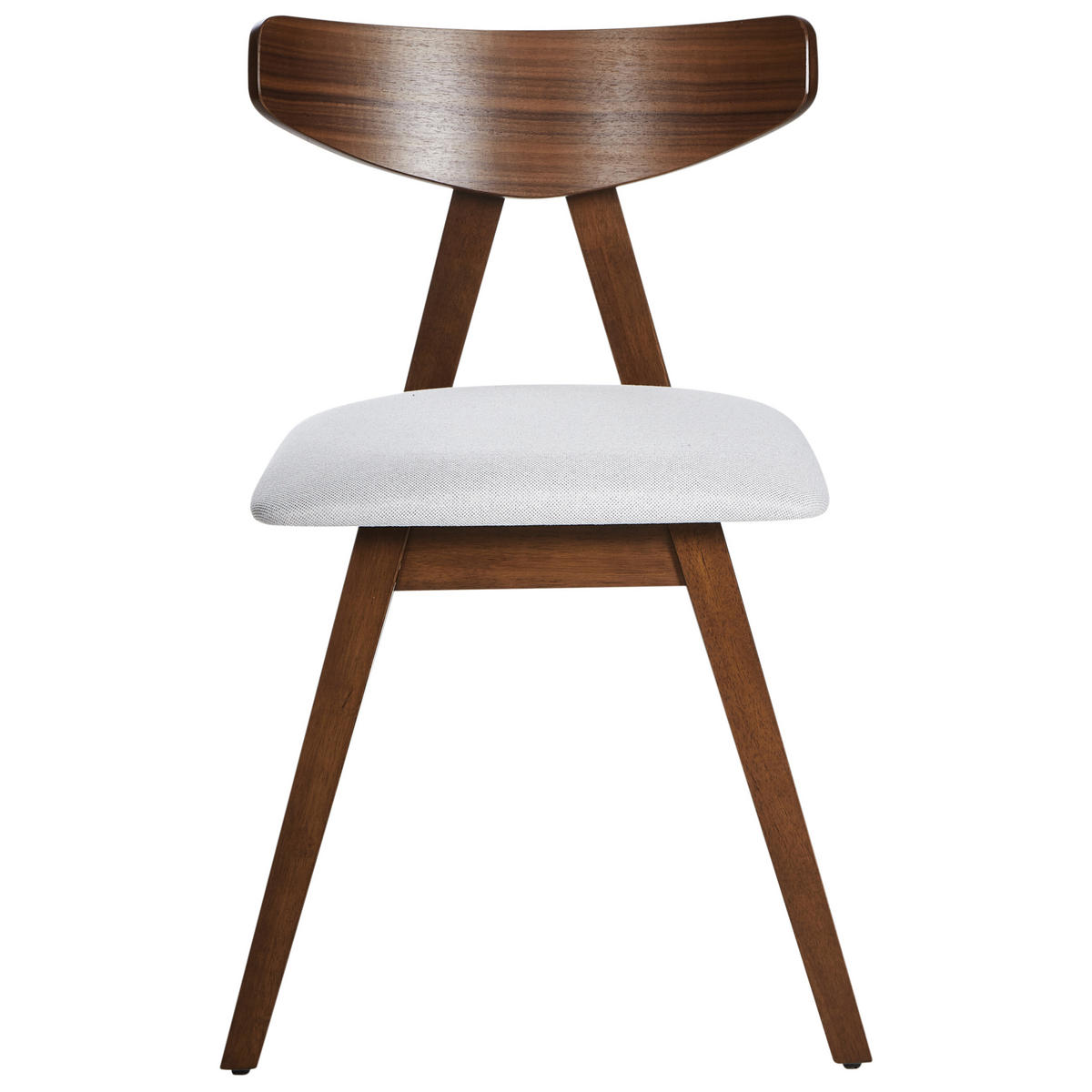 ESSZIMMERSTUHL 2er-Set Dunkelbraun Lacota - Dunkelbraun/Grau, Holz (50/77/58cm) - Beliani