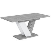 ESSTISCH ausziehbar 120 -160x80x75 cm - Stone / White - CLASI - Weiß/Grau, Holzwerkstoff (120/80/75cm) - ALTDECOR