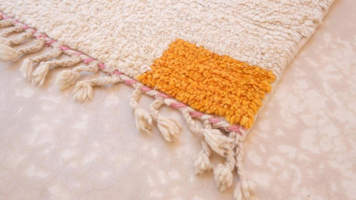 BERBERTEPPICH aus reiner Wolle 121x 249 cm - Beige, Naturmaterialien (121/249cm) - AFK Living