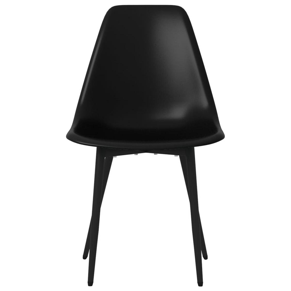 ESSZIMMERSTÜHLE 6 Stk. Schwarz PP 46*52*84cm - Schwarz, Kunststoff (46/84/52cm) - ZMH