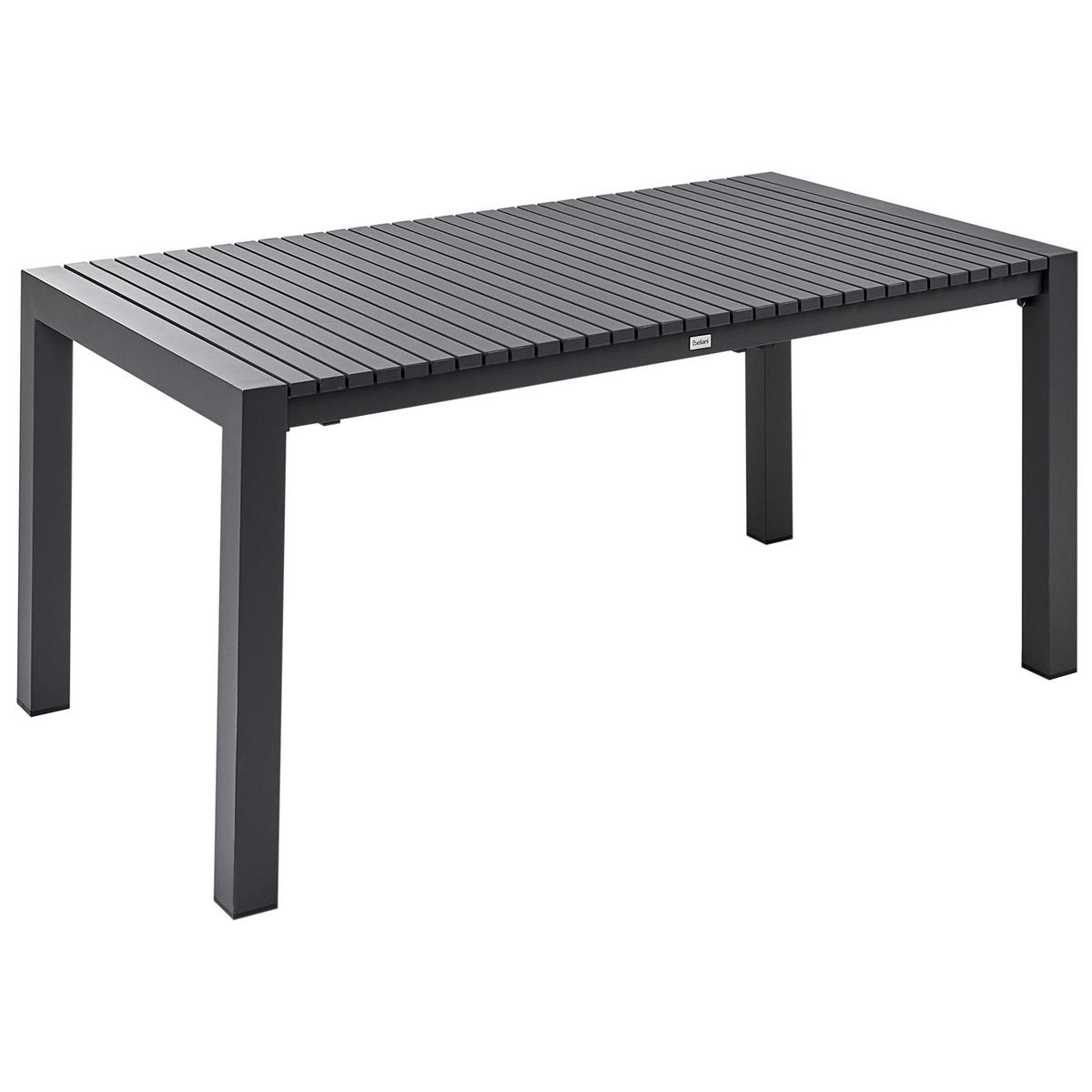 TRÄDGÅRDSBORD utdragbart 160/220/90 cm metall mörkgrått Ardesio - Mörkgrå, Metall (160/90/75cm) - Beliani