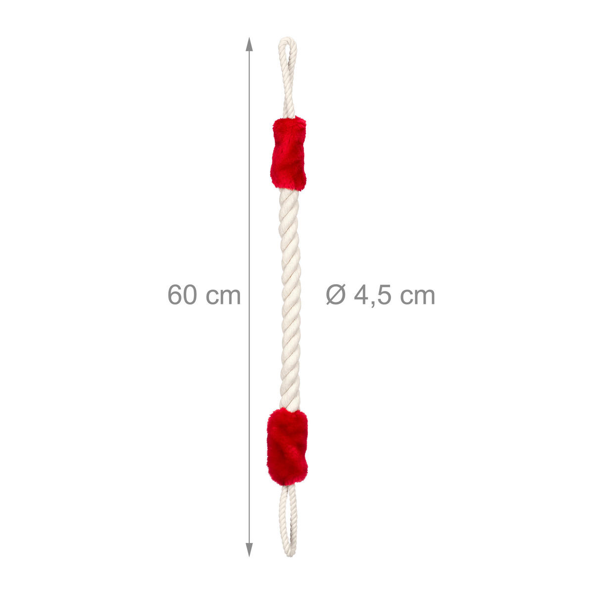 TÜRKORDEL Rot Creme 2er-Set - Creme, Textil (4.5/4.5cm) - Relaxdays