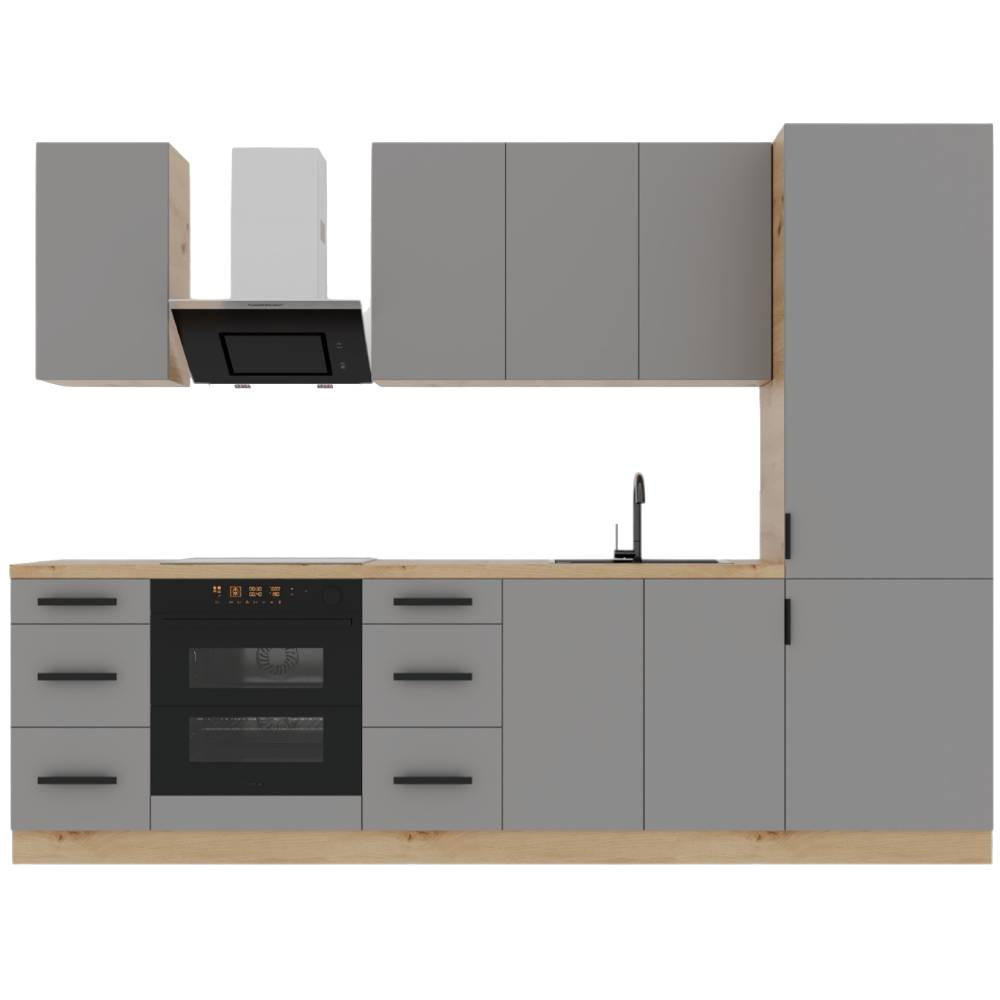 KÜCHENLEERBLOCK 280 cm - Langen K98-M280 - in Beige/Matt - Beige, Holz (280/212/60cm)