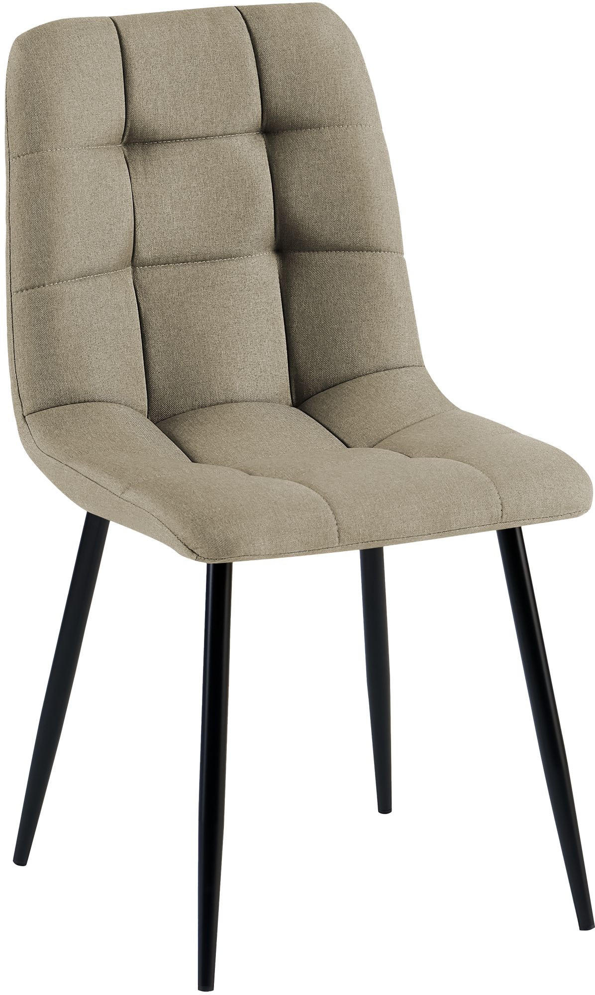 STUHL Stoff Taupe - Taupe, Textil/Metall (45/84/55cm) - CLP