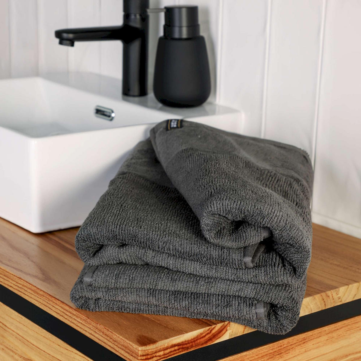 BADETUCH SENSE-2 - Anthrazit, Textil (100/150cm) - Schöner Wohnen