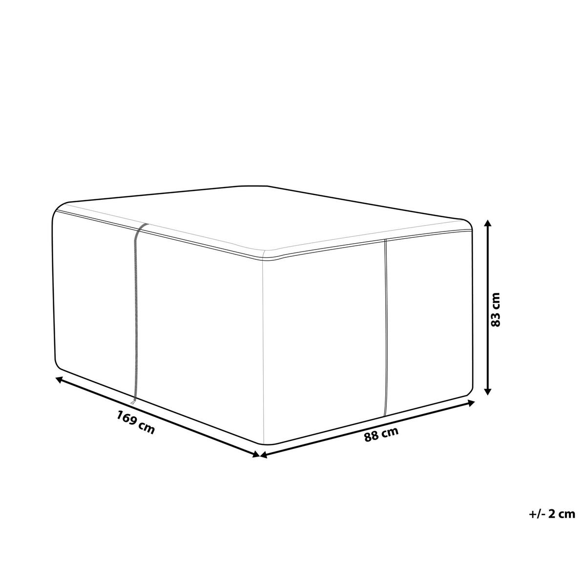 REGENSCHUTZ für Rattantruhe 169/88/83 Regenschutz Modena - Grau, Kunststoff (169/88/88cm) - Beliani