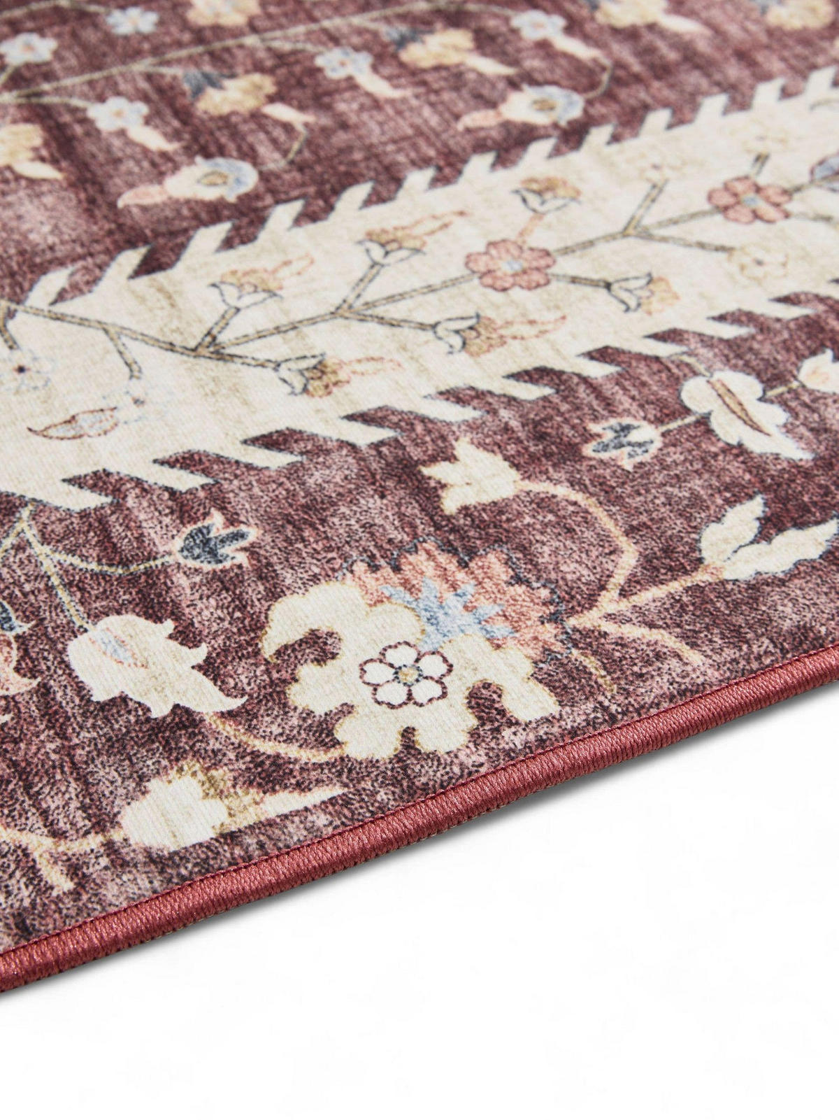 VINTAGE-LÄUFER George waschbar 80x240 cm - Bordeaux, Kunststoff (80/240cm) - benuta