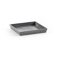 BLUMENTOPFUNTERSETZER quadratisch 18/18/2,5 cm Grau - Grau, Kunststoff (18/2.5cm) - Ecopots