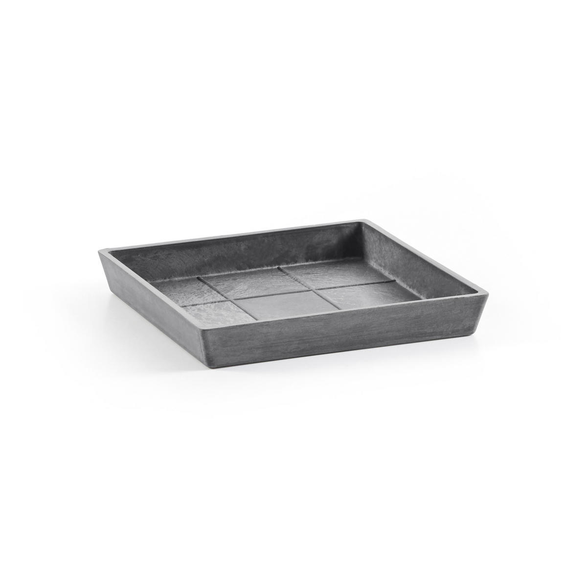 BLUMENTOPFUNTERSETZER quadratisch 18/18/2,5 cm Grau - Grau, Kunststoff (18/2.5cm) - Ecopots