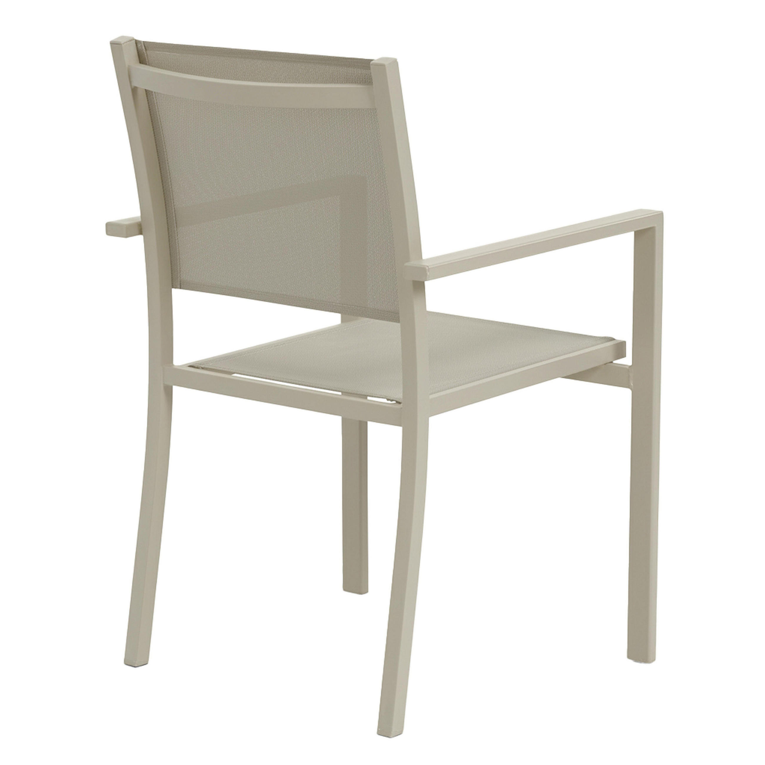 Thumbnail - Oviala Gartensessel,, Beige, Metall, quadratisch,Quadratisch, 48x87x60 cm, Gartenmöbel, Gartenstühle, Gartenstühle