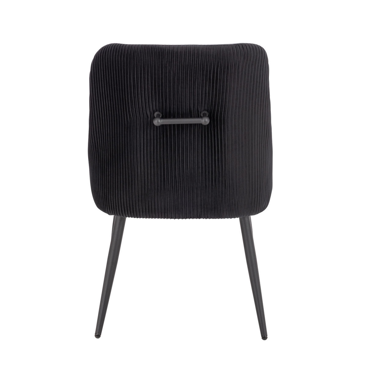 ESSZIMMERSTUHL ISABELLE 2er Set Samt Schwarz - Schwarz, Textil (55/85/63cm) - SVITA