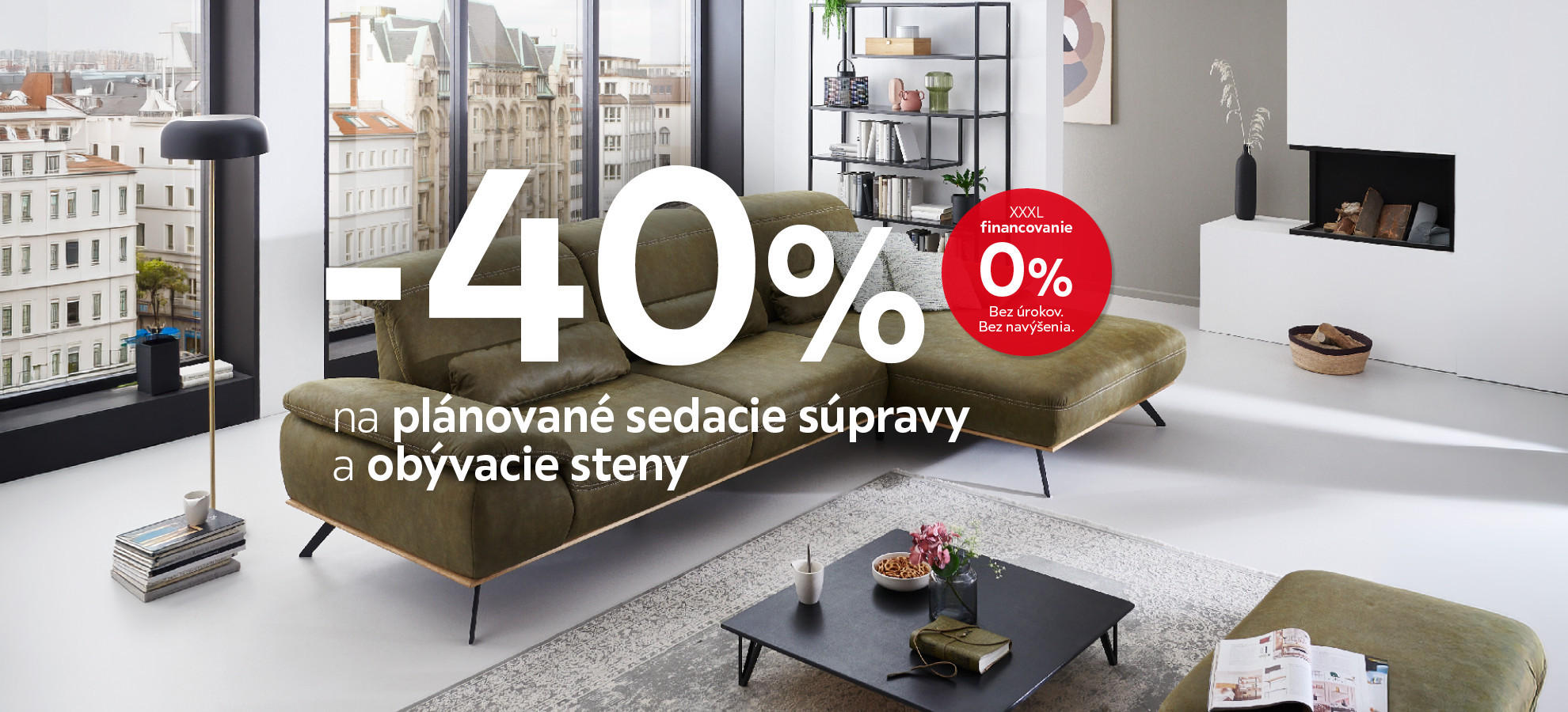 Zľava 40 % na plánované sedačky
