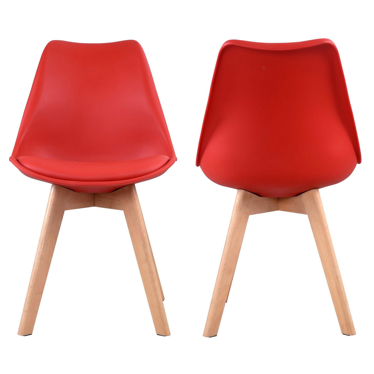 STÜHLE Nora Rot 2er-Set - Rot, Kunststoff (49/81/52cm) - Happy Garden
