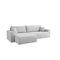 ECKSOFA Armari Mit Schlaffunktion - Hellgrau, Holzwerkstoff/Textil (277/154cm) - Fun Möbel