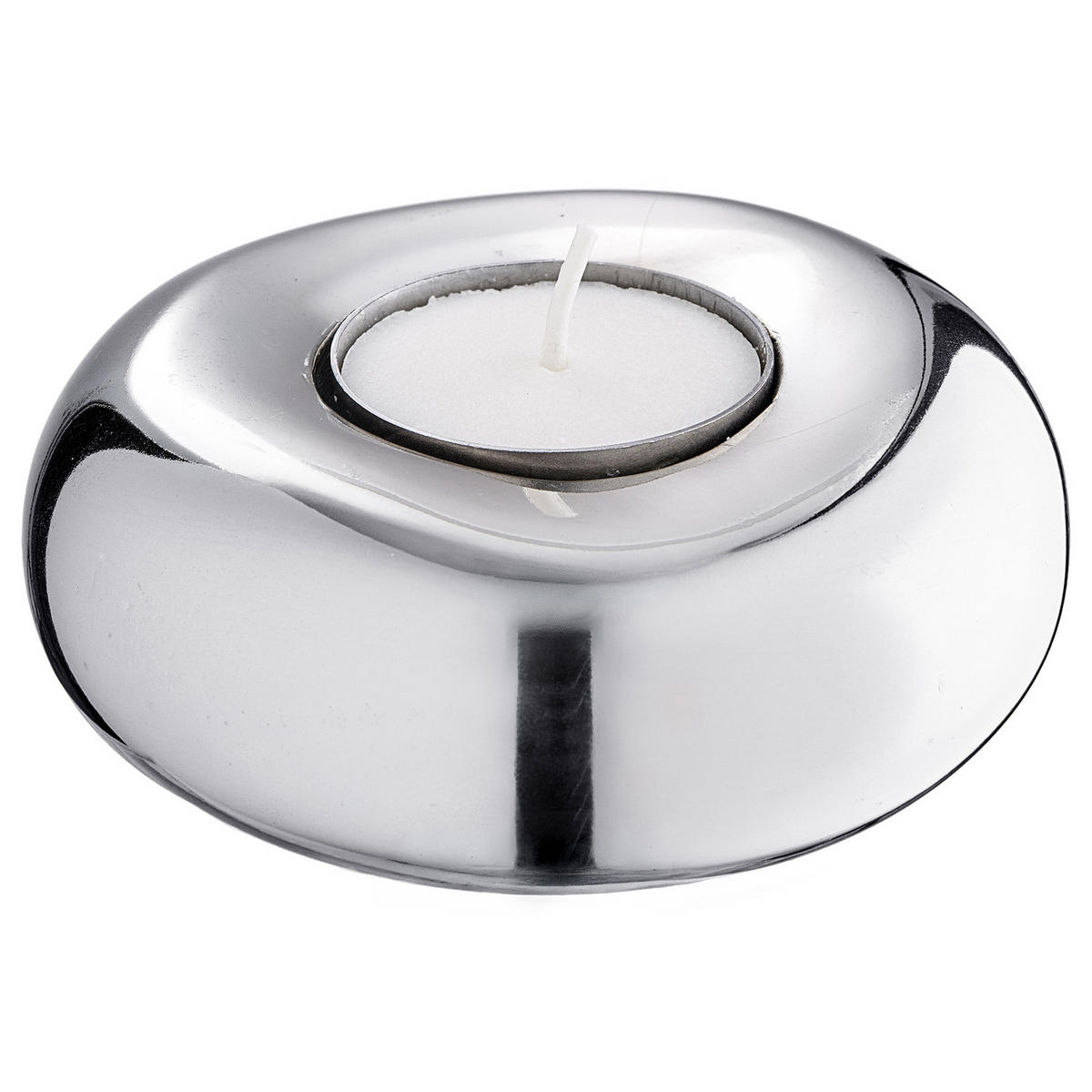 TEELICHHALTER Chrome - Silberfarben, Metall (4cm) - Butlers