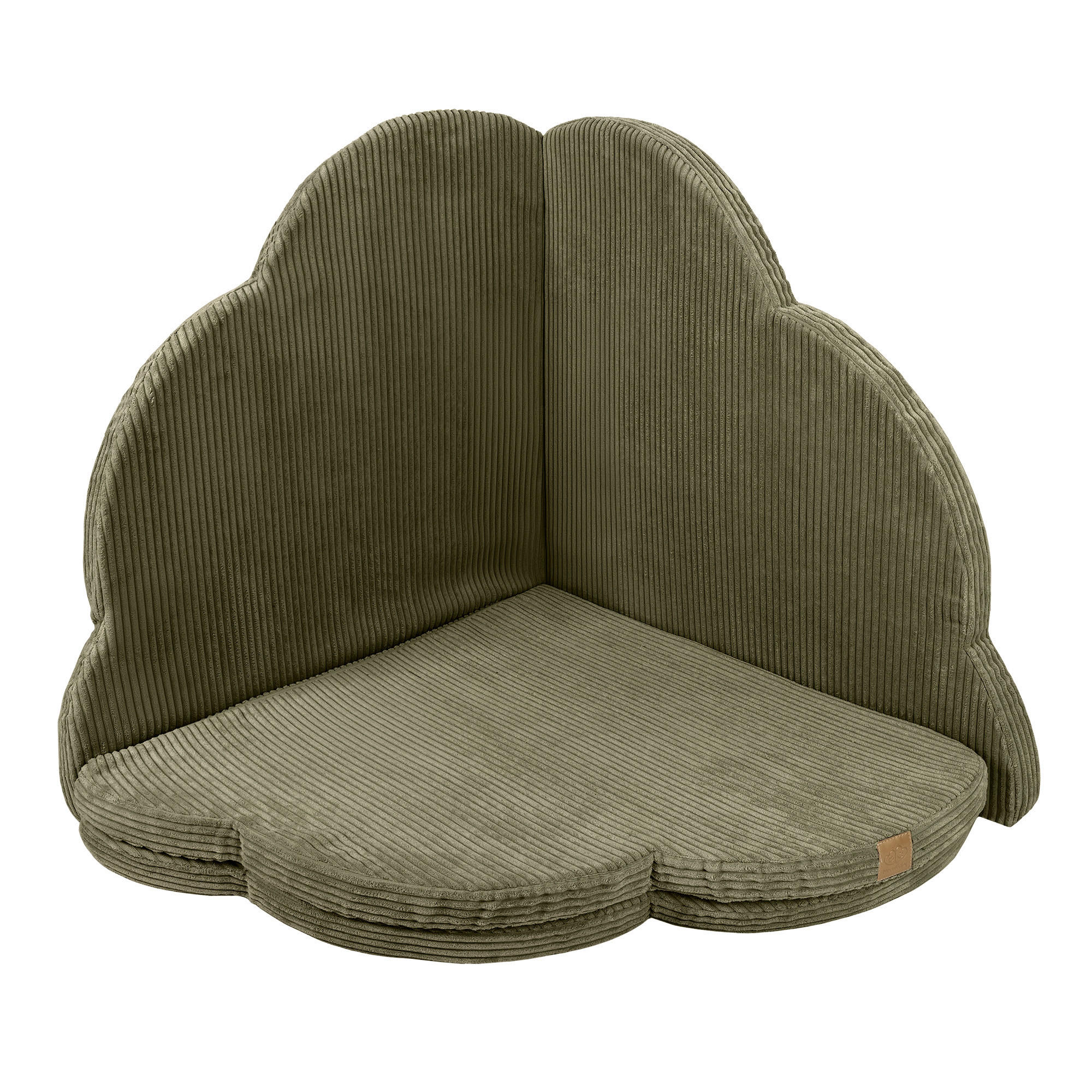 SPIELMATTE für Kinder, Wolke, Aesthetic, Khaki - Dunkelgrün, Textil (160/160cm) - MeowBaby