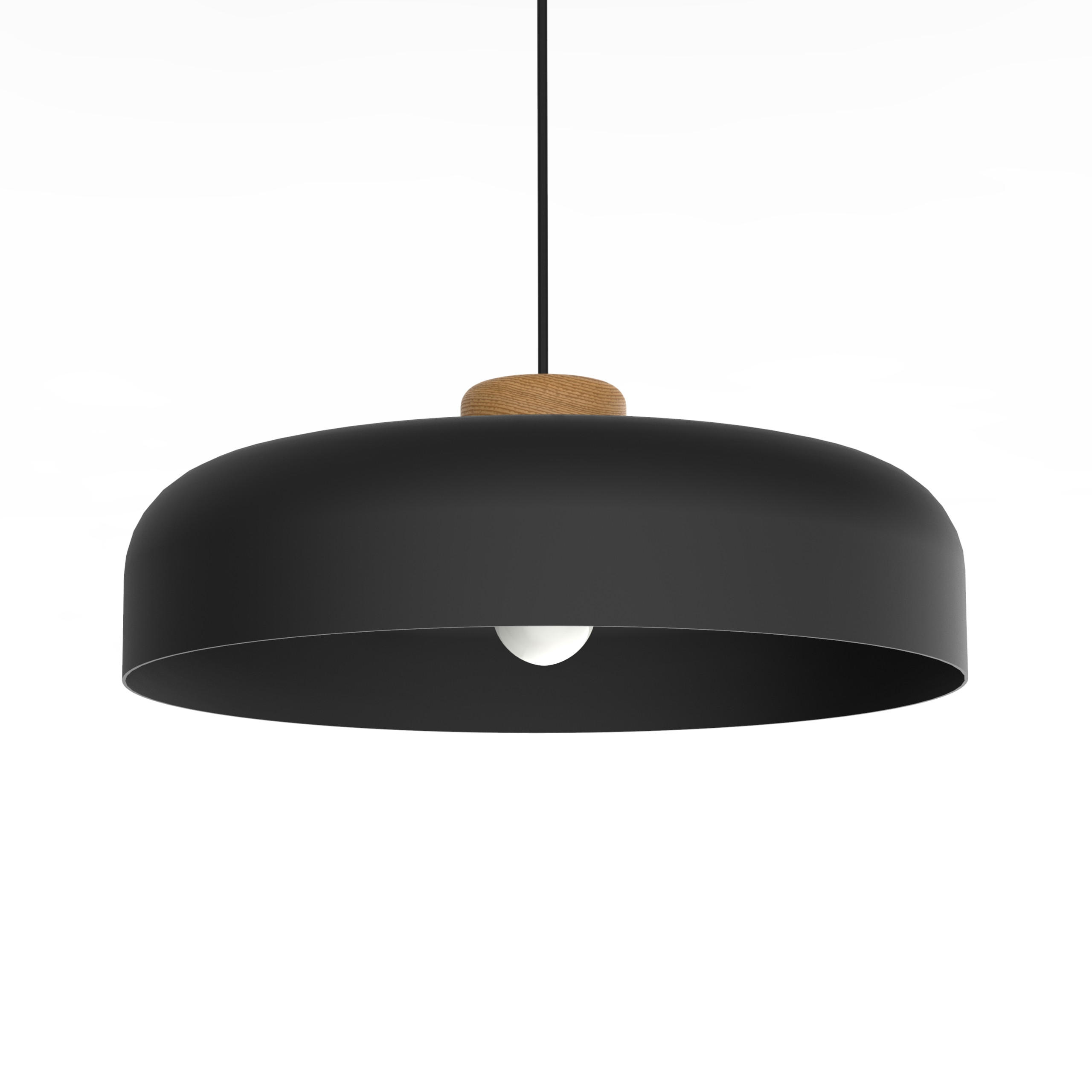 Lumicom Hängeleuchte Schwarz 40x10x40 cm