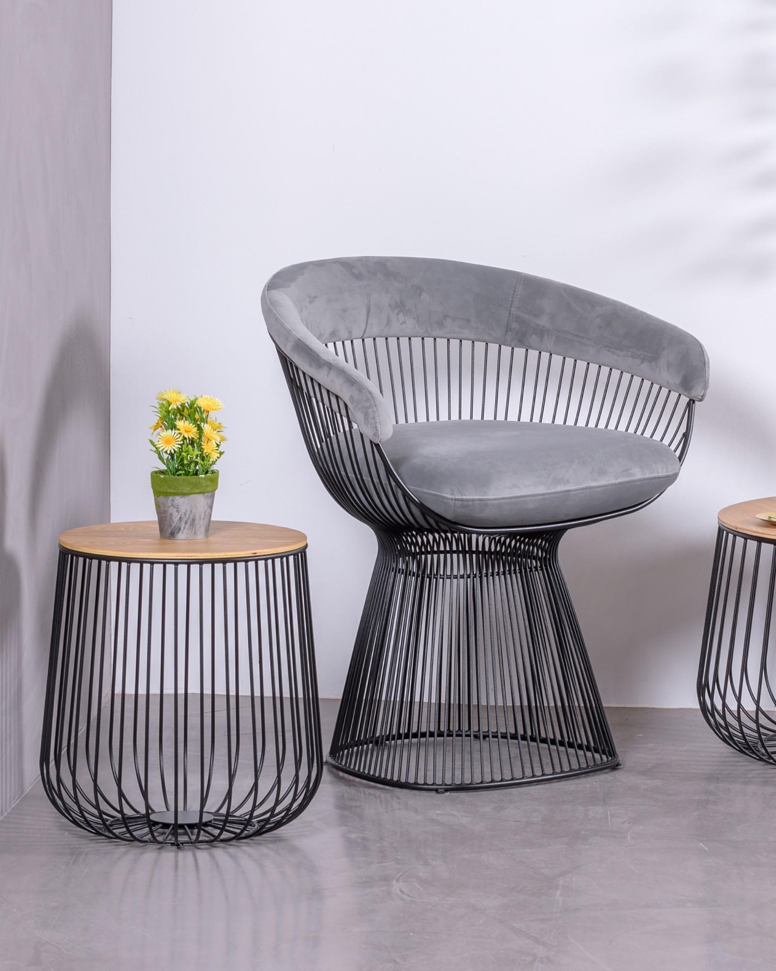 BEISTELLTISCH Rund Schwarz 39/39/42 cm - Schwarz, Holz (39/39/42cm) - Nest Dream
