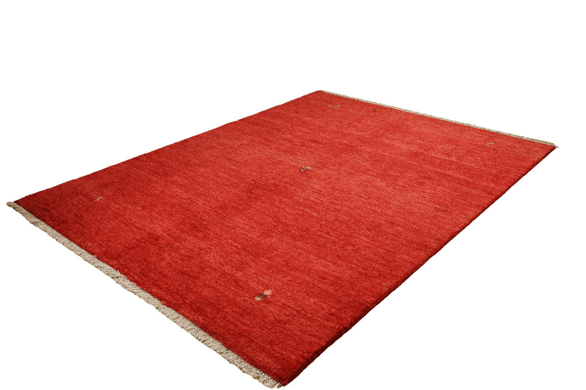 GABBEH-TEPPICH handgeknüpft Rot 240/169 cm Schurwolle - Rot, Textil (169/240cm) - Looma