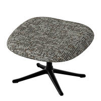 POLSTERHOCKER - Schwarz/Grau, Textil/Metall (53/37/46cm) - home24