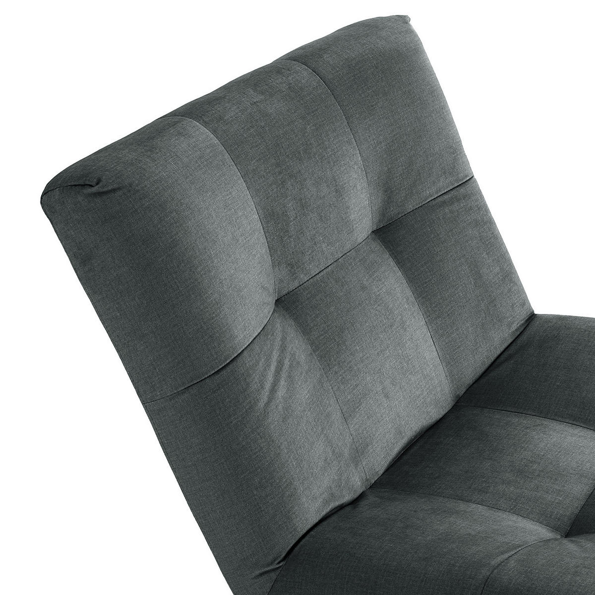 SESSEL - Dunkelgrau/Schwarz, Textil/Metall (67/82/74cm) - home24