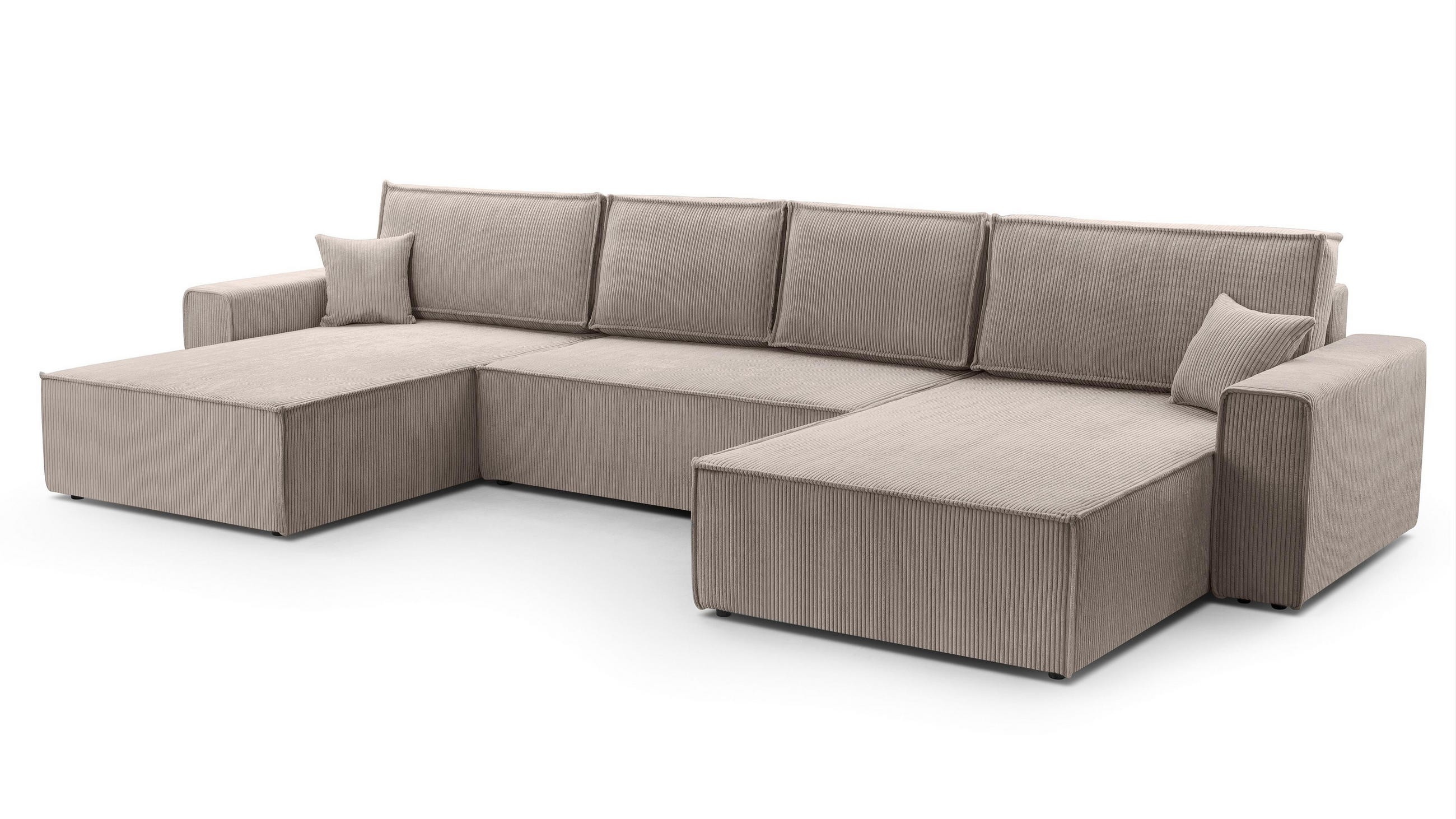 AX Living Wohnlandschaft Beige 389x85x145 cm