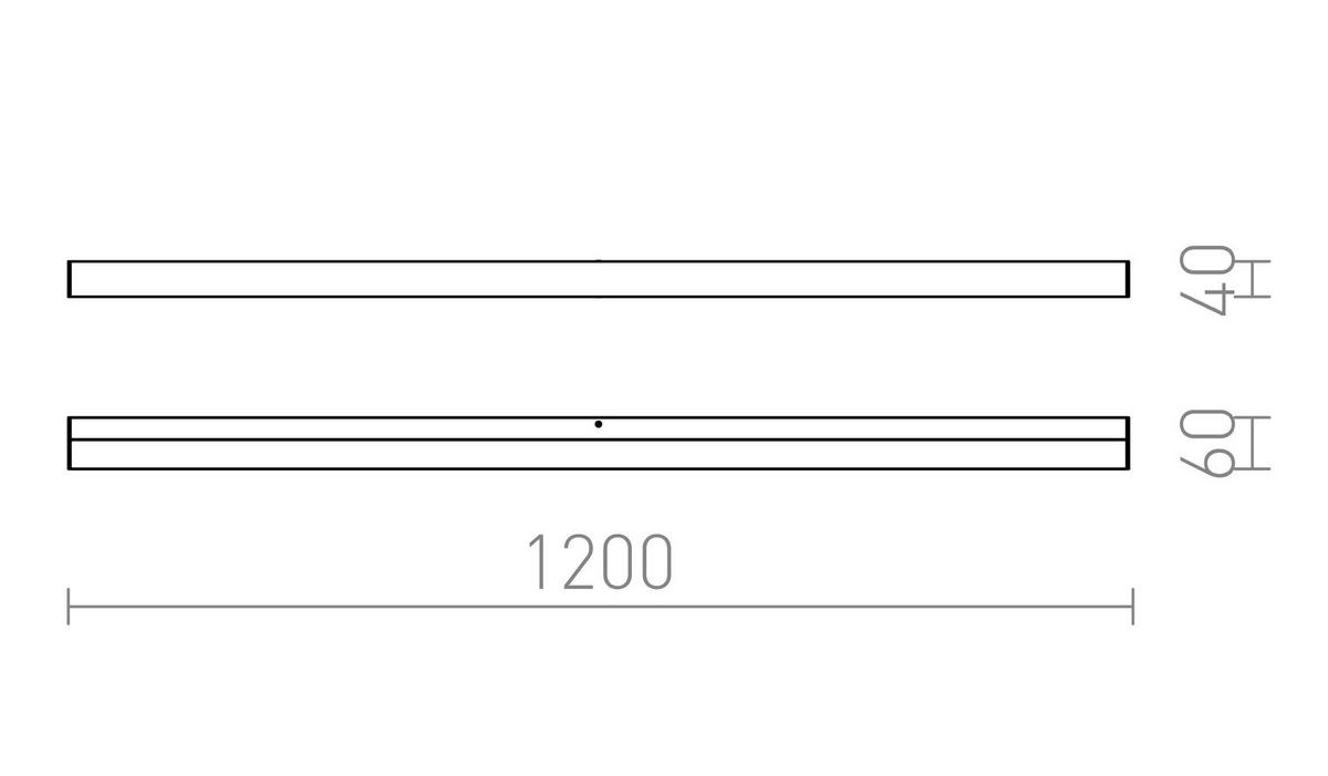 WANDLEUCHTE LEVIA 120 Chrom 24 W IP44 - Chromfarben, Metall (6/4/120cm) - Rendl