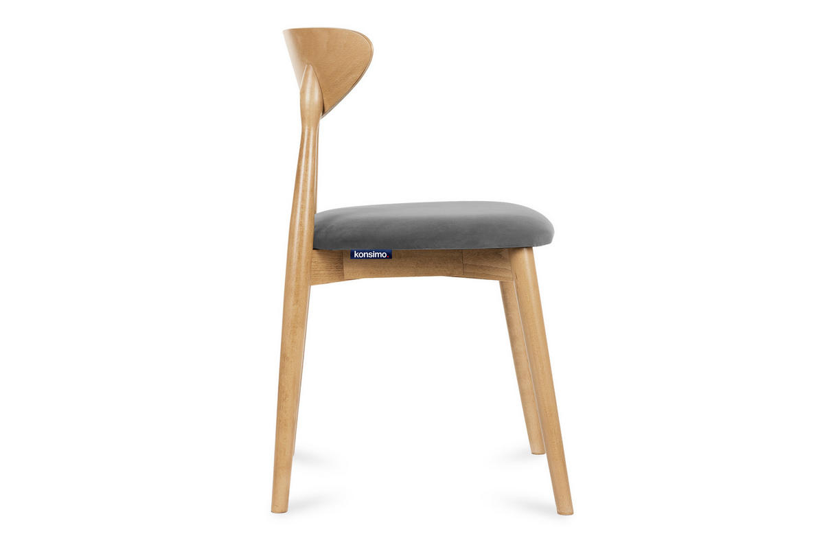 ESSZIMMERSTÜHLE RABI (2er-Set), grau / Eiche hell - Eichefarben/Grau, Holz/Buchenholz (47/79/45cm) - KONSIMO®