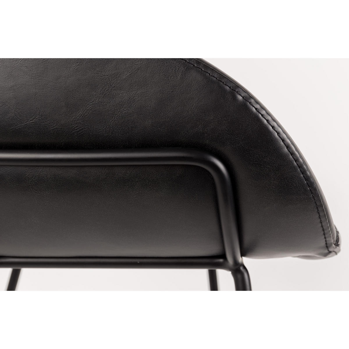 BARHOCKER Feston Rückenlehne 76 cm Schwarz - 2 er Set - Schwarz, Kunststoff (54.5/98.5/53cm) - Zuiver