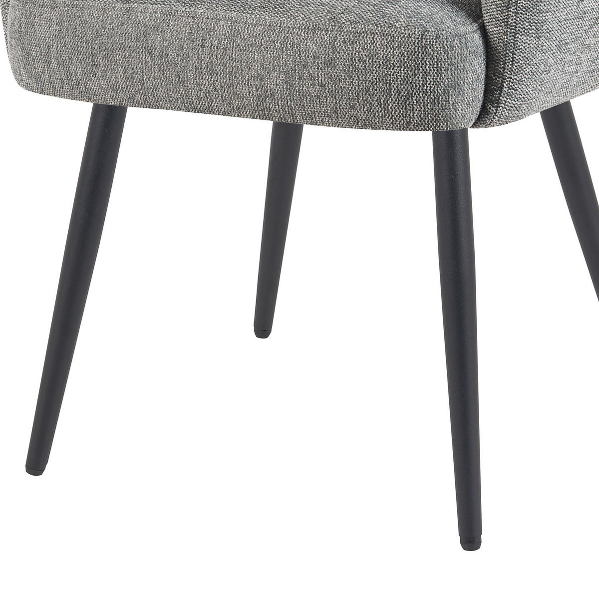 ESSZIMMERSTUHL Mika-Yann - Schwarz/Grau, Textil/Metall (59/94/66cm) - DUBI Möbel