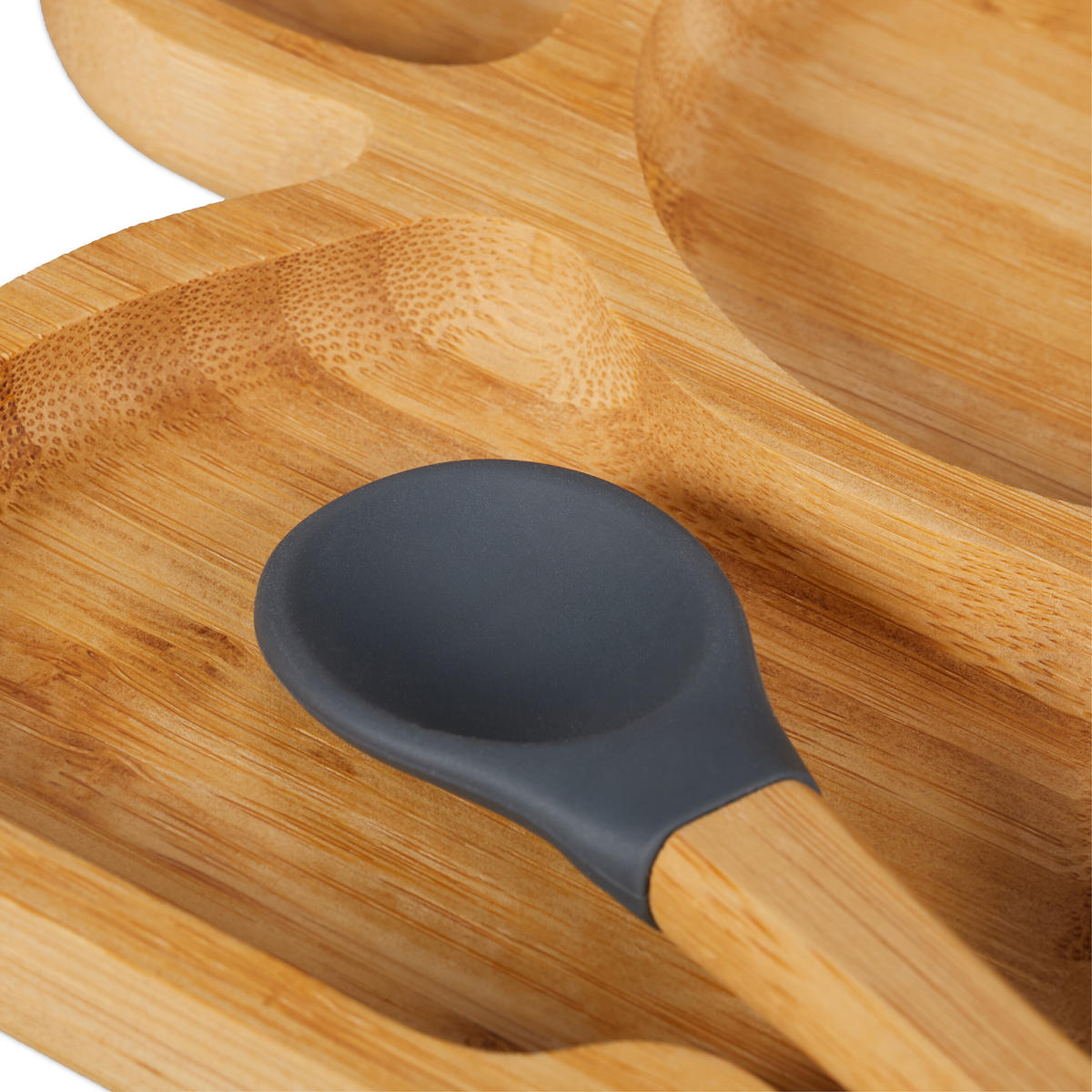 DETSKÉ menu - svetlohnedá, drevo/plast (21.5/3/18.5cm) - Relaxdays