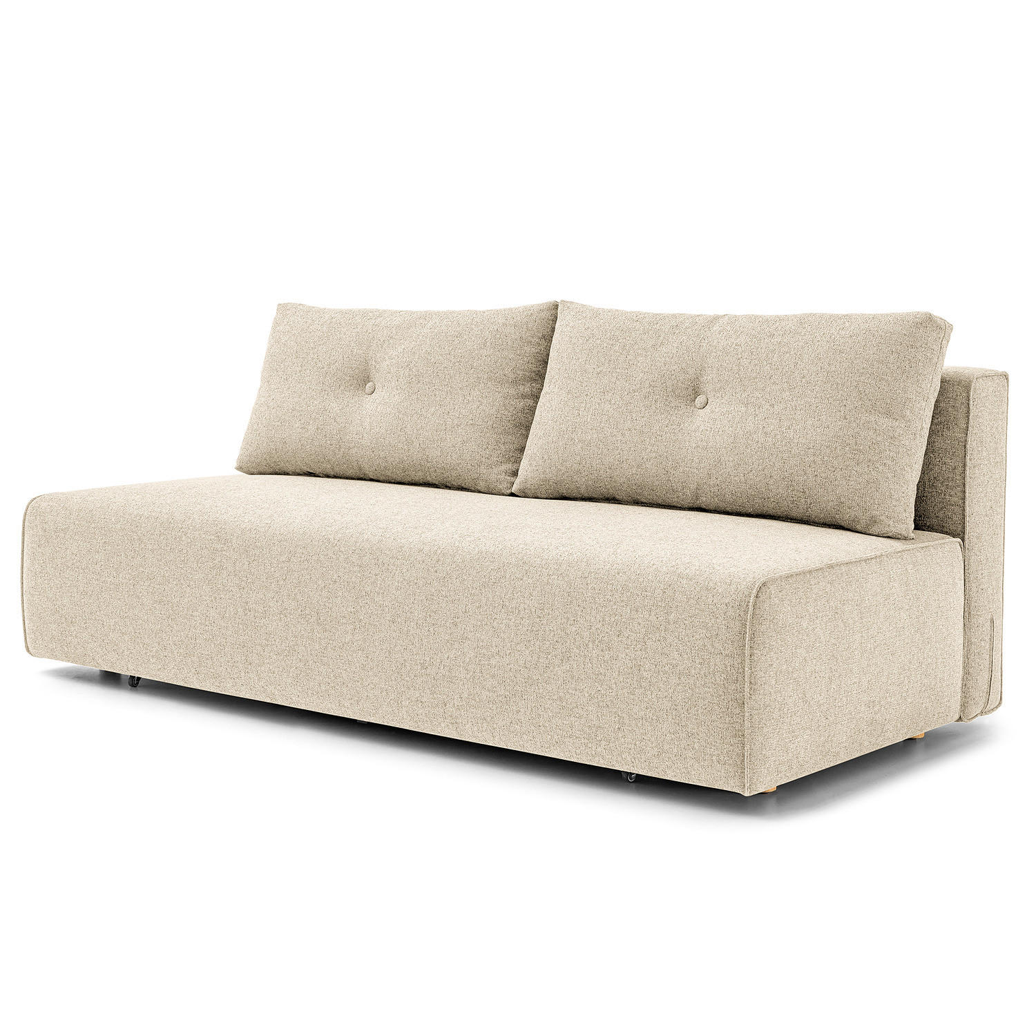 SCHLAFSOFA - Webstoff - Beige/Braun, Textil (200/86/102cm) - home24