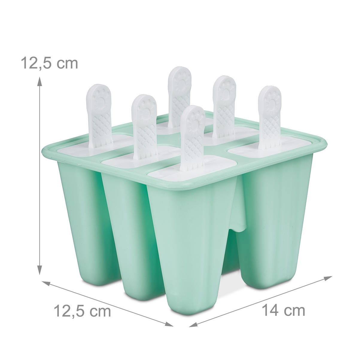 6xEISFORM - Türkis, Kunststoff (14/12.5/12.5cm) - Relaxdays