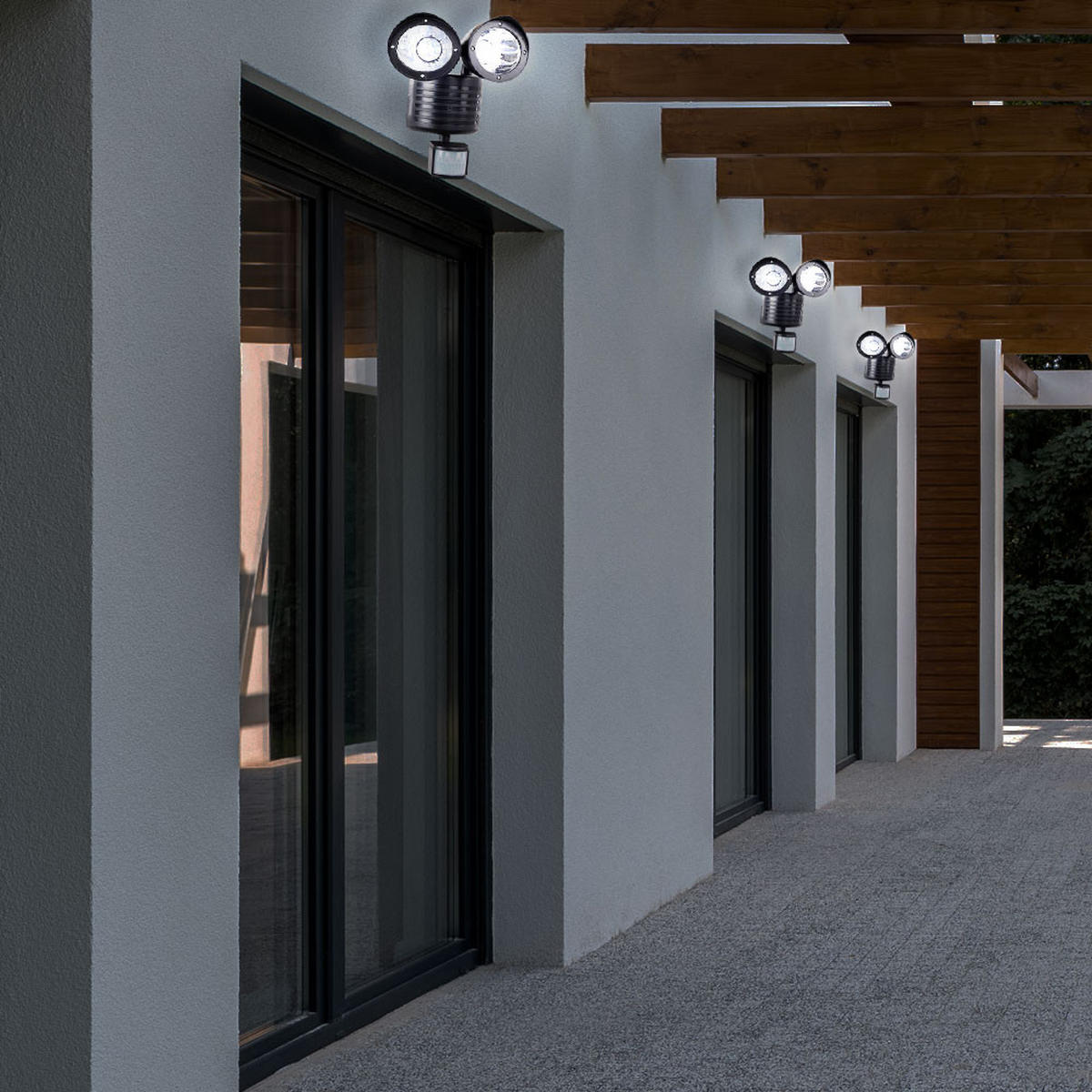 LED STRAHLER Kunststoff Schwarz - Schwarz, Kunststoff (11/18/20.5cm)