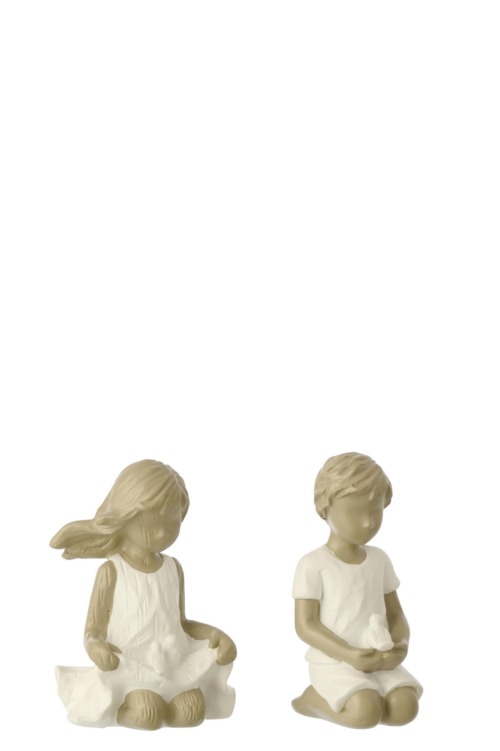 J-Line Figur Weiß 9x15x9 cm
