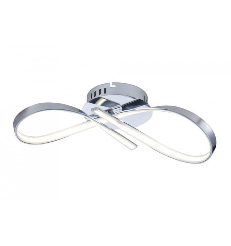 DECKENLEUCHTE Acht, Silber/Chrom, 45cm - Chromfarben, Metall (45/17/13cm) - KOSILUM