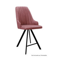 THEKENSTUHL drehbar (2er-Set) Diannah 52x108x60 Schwarz/Rosewood - Dunkelrosa/Schwarz, Kunststoff (60/108/52cm) - 58aufmkessel