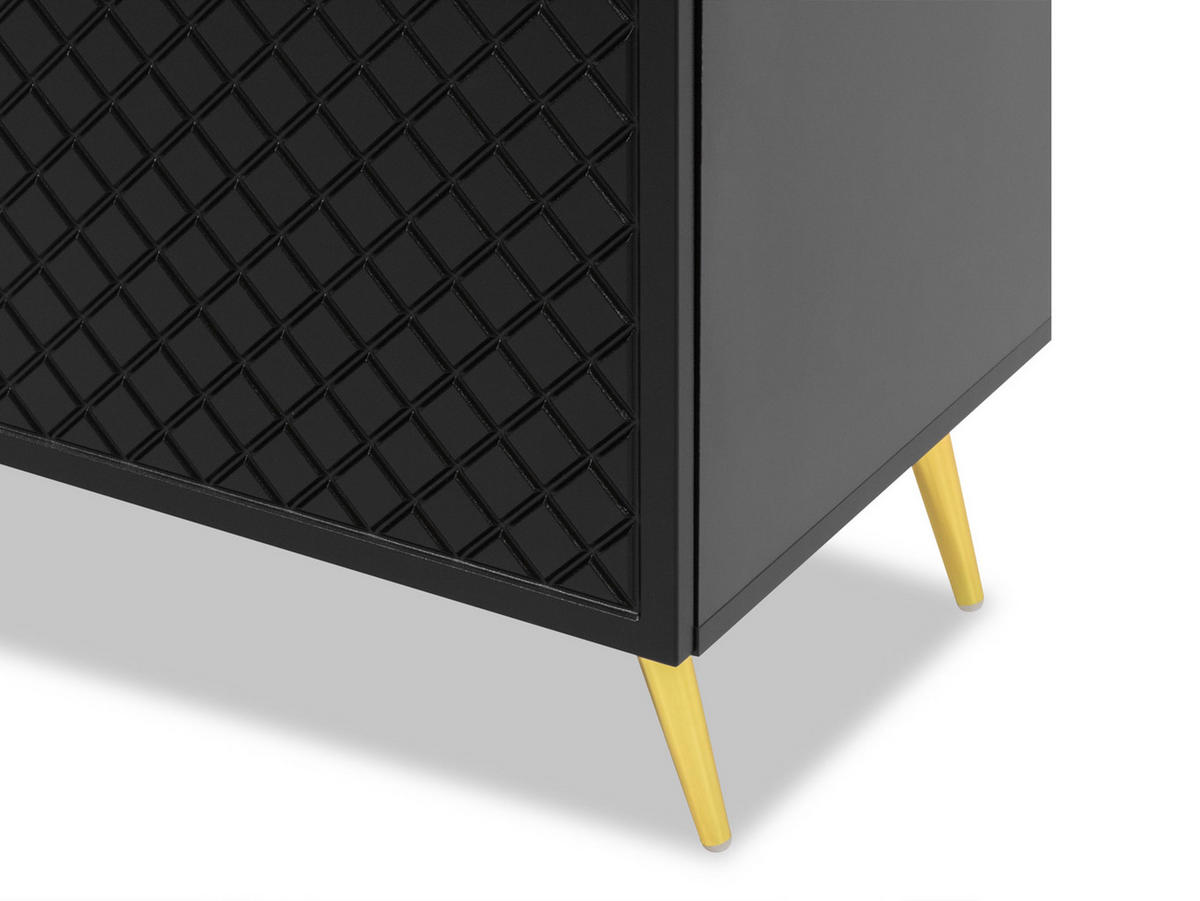 TV-ELEMENT Temerra 2K - Beige/Goldfarben, Holzwerkstoff/Metall (150/57/42cm) - MIRJAN24