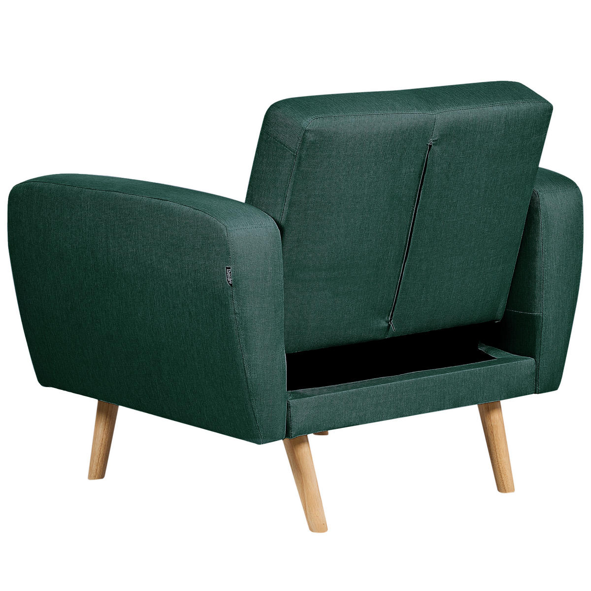 SESSEL Dunkelgrün Florli - Hellbraun/Grün, Textil (89/82/85cm) - Beliani