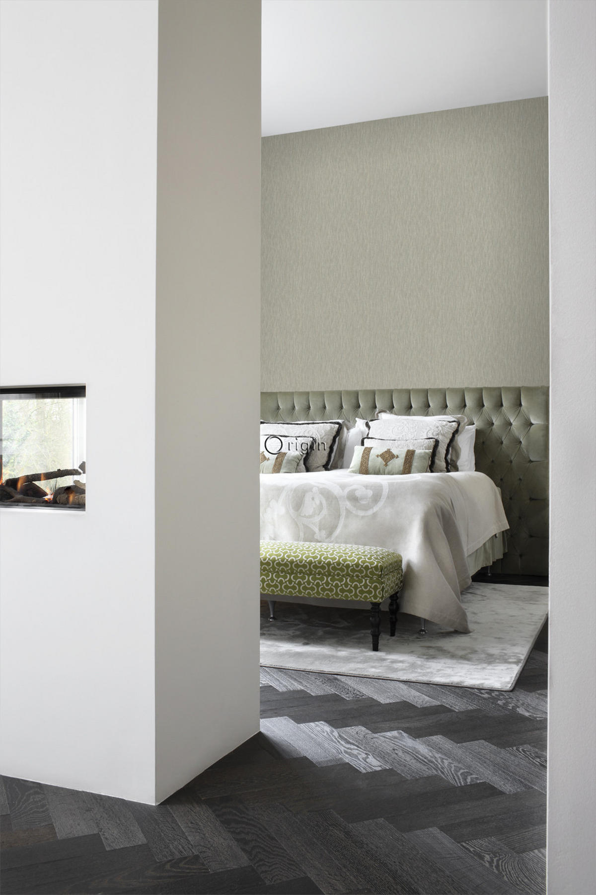 TAPETE 3D Grasmuster Leinen-Optik 53 cm x 10.05 m - Braun, Papier (53/1000cm) - Origin Wallcoverings
