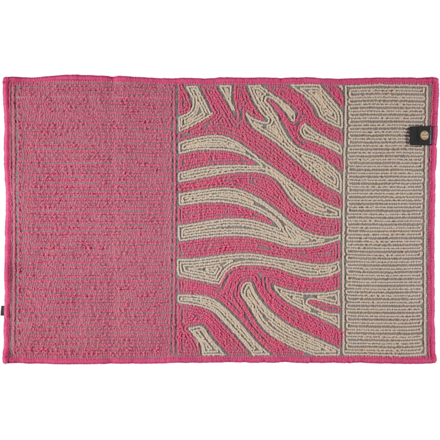 BADTEPPICHE ZEBRA FUCHSIA-WEISS - 1403 - Rosa, Textil (70/130cm) - Rhomtuft