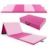 GYMNASTIKMATTE Rosenrot - Pink, Leder (117/300cm) - COSTWAY
