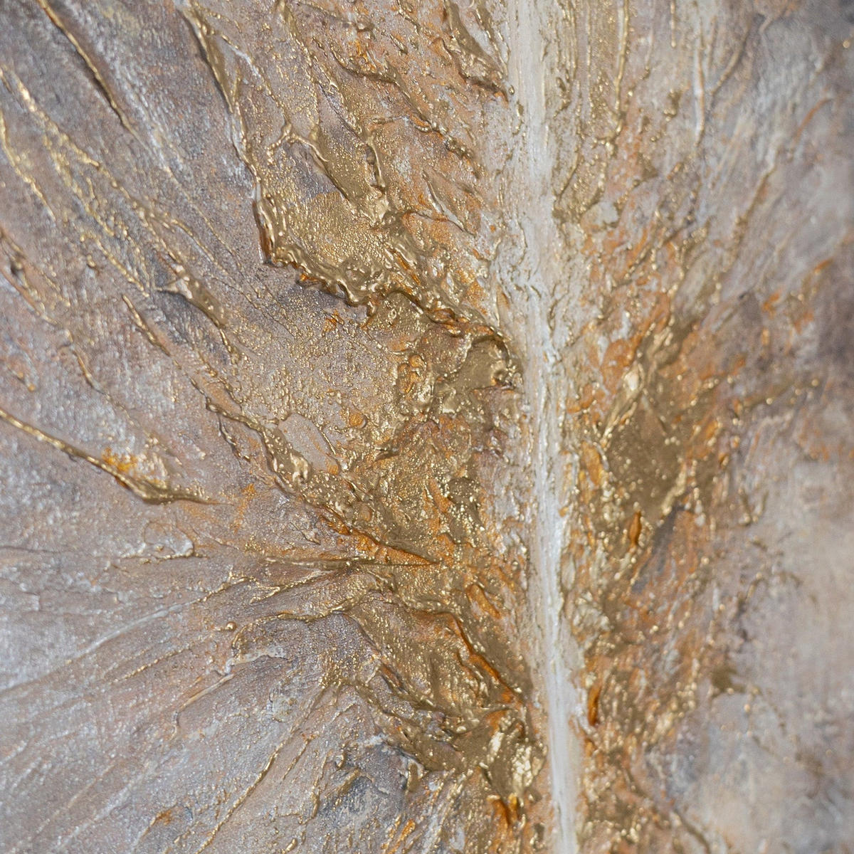 GEMÄLDE Energiestrahl Schattenfugenrahmen Grau 70x50 cm - Grau, Holz (70/50cm) - YS-art gallery