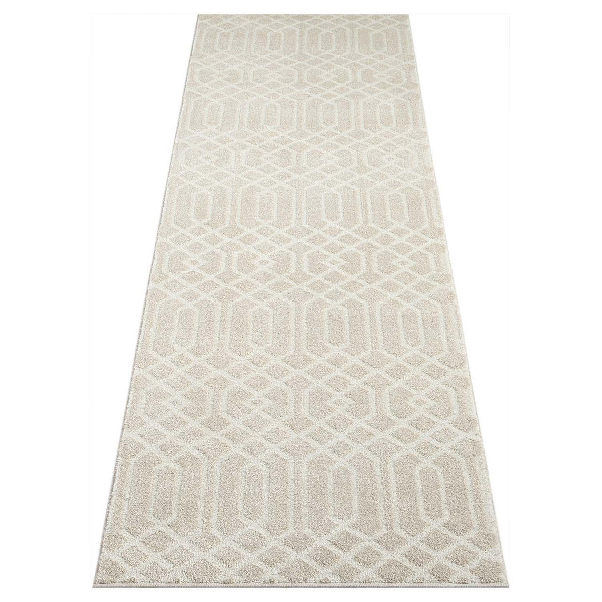 KURZFLOR-TEPPICH Flair 138 Beige 80x300 cm - Beige, Textil (80/300cm) - carpet city