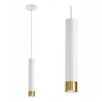 PENDELLEUCHTE Mialno Tube - Goldfarben/Weiß, Metall (8/8/100cm) - kiki design