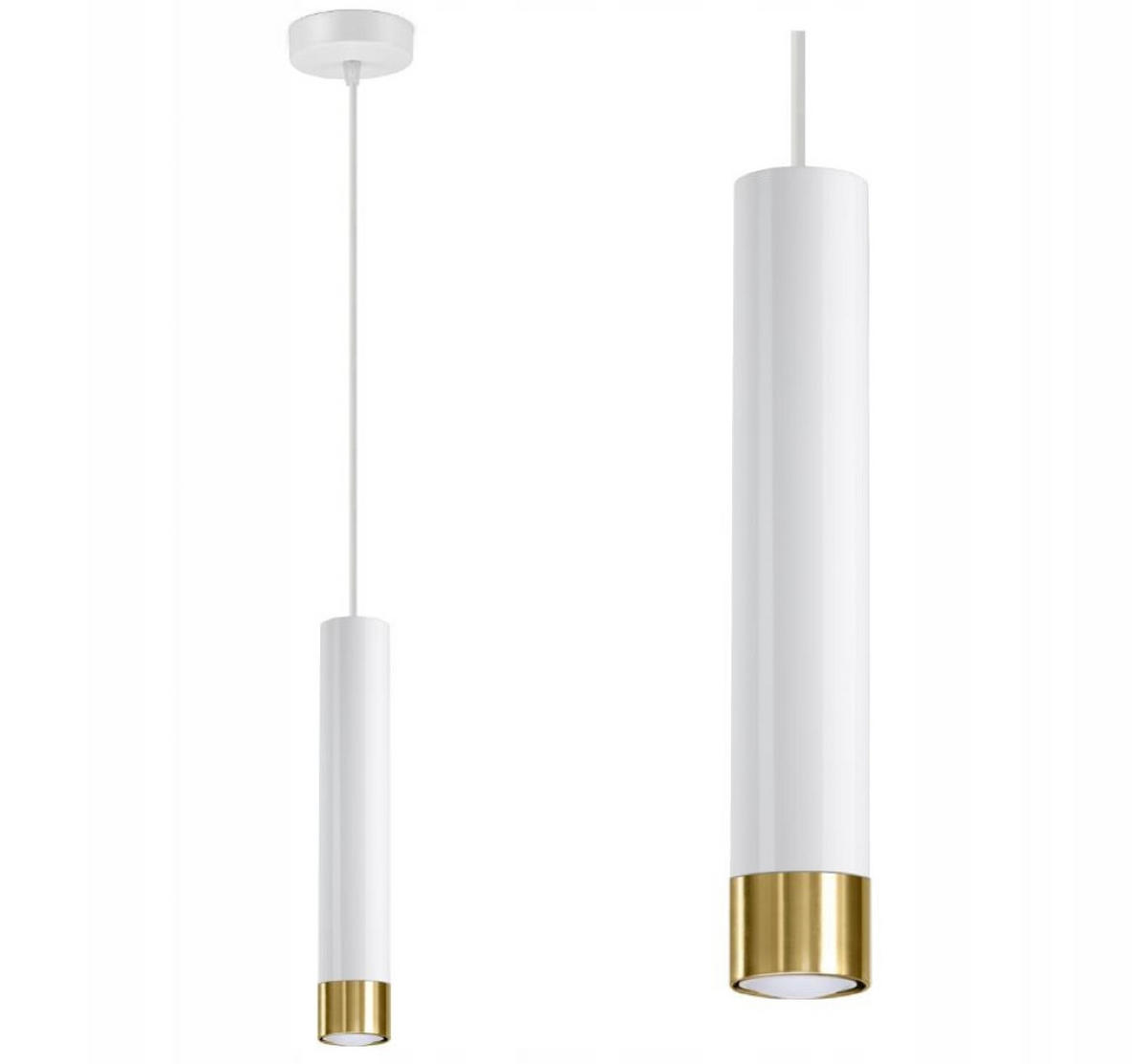 PENDELLEUCHTE Mialno Tube - Goldfarben/Weiß, Metall (8/8/100cm) - kiki design