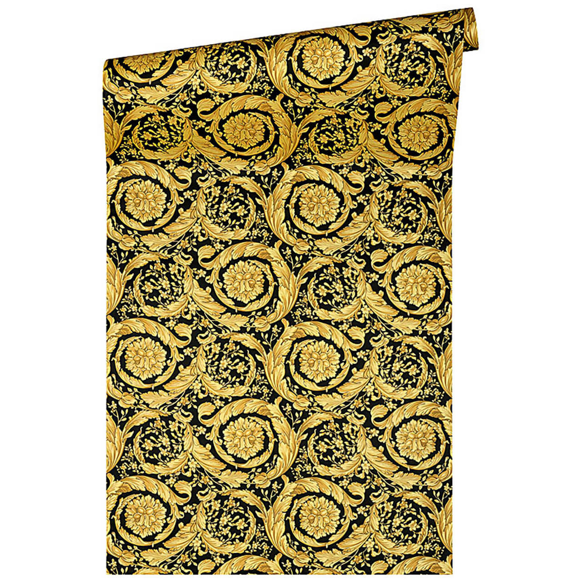VLIESTAPETE 70/1005 cm - Goldfarben/Schwarz, Textil (70/1cm) - KUNSTLOFT