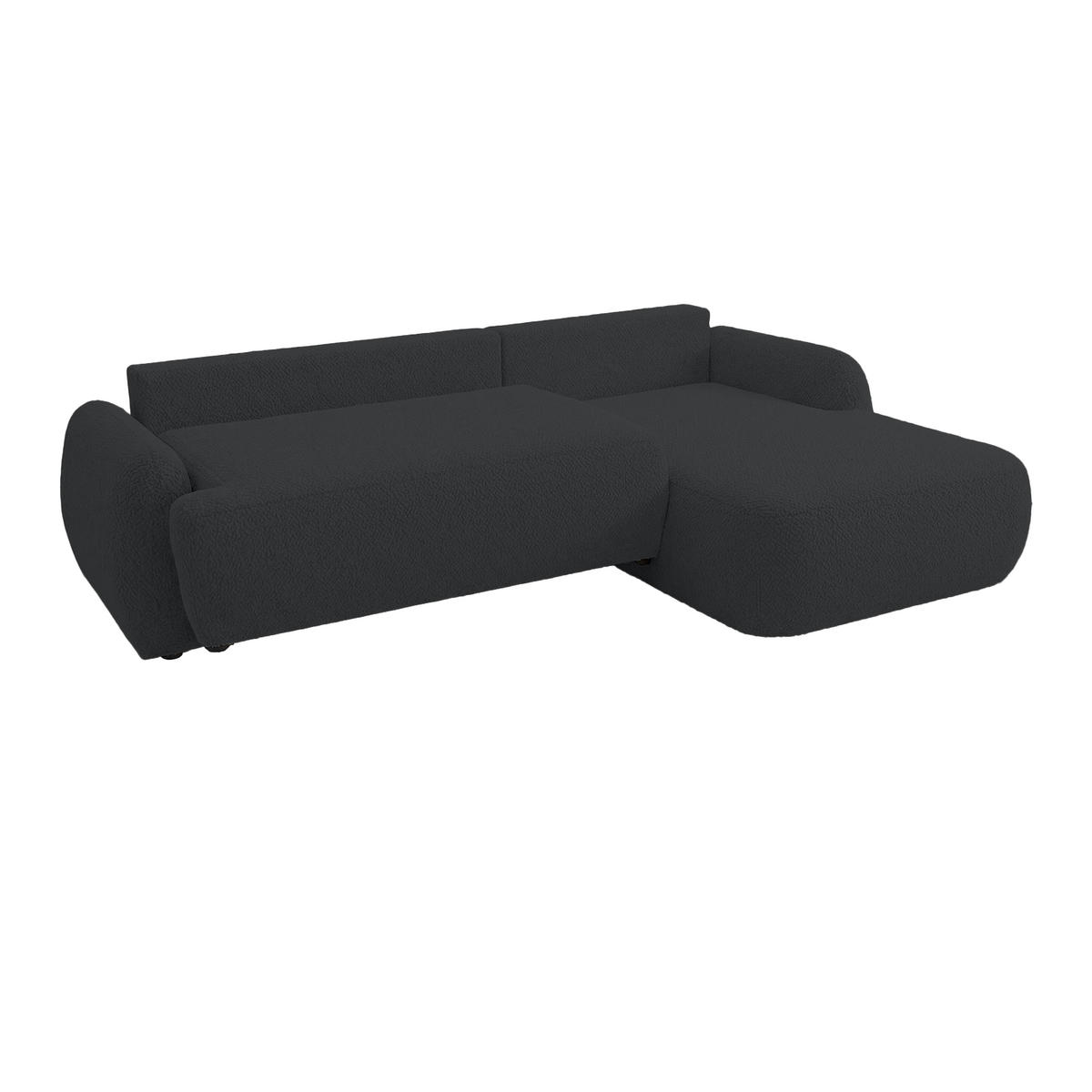 ECKSOFA MUNDUK II mit Schlaffunktion, Graphit - Graphitfarben, Textil (260/184cm) - Fedve