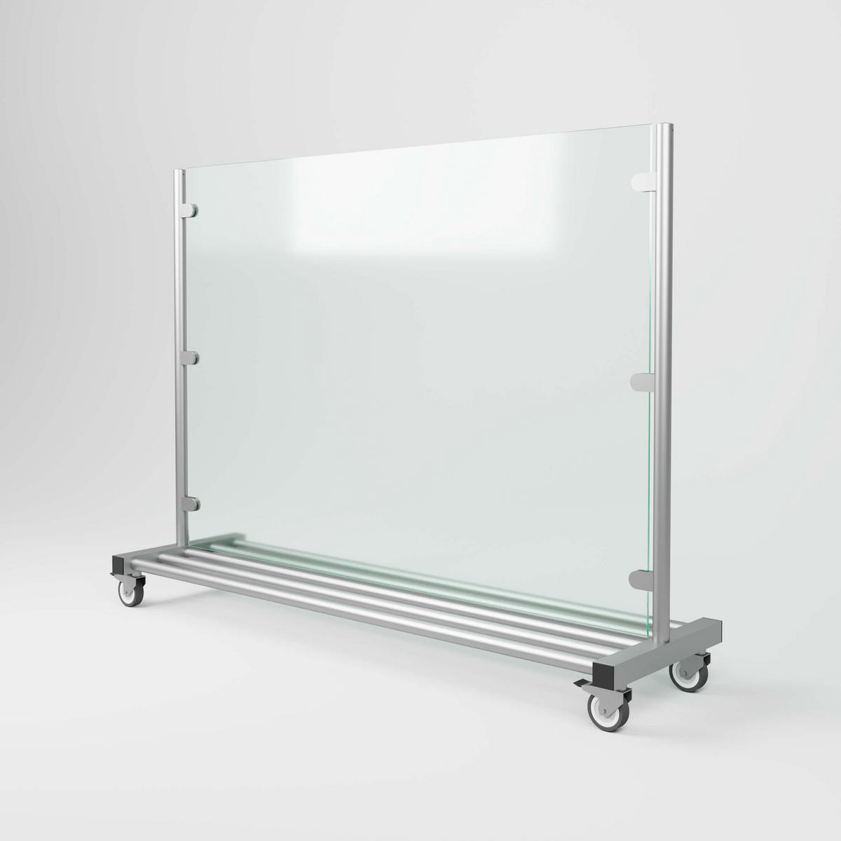 WINDSCHUTZ MOBIL Transparent - Transparent, Metall (190/180cm) - glasprofi24